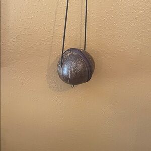 Brown Coconut Shell Crossbody Bag